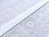 картинка Клеенка ПВХ без основы ажурная 1,37*20м, БЕЛЫЙ, мод. XR-31 — Великий Путь